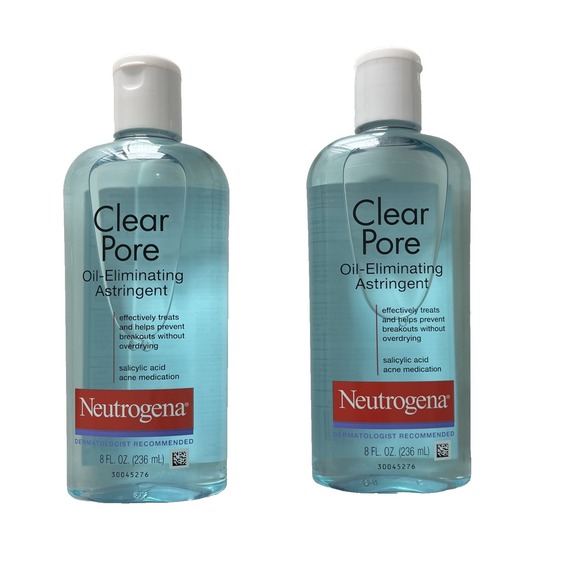 (2PK) Neutrogena Clear Pore Oil-Eliminating Astringent, 8 Fl Oz Expires 2026/10+ - Picture 1 of 6